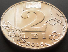 Moneda 2 LEI - Republica MOLDOVA, anul 2018 *cod 2862 B - UNC DIN FASIC BANCAR! foto
