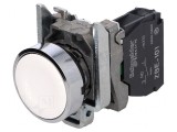 Comutator Apăsare 22mm 1 NO Alb XB4BA11
