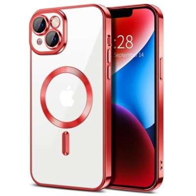 Husa pentru iPhone 14 Plus - Techsuit Luxury Crystal MagSafe - Red foto