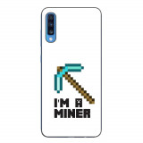 Husa compatibila cu Samsung Galaxy A70 Silicon Gel Tpu Model Minecraft Miner
