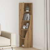 vidaXL Dulap de colț Alb 32x32x140cm Lemn compozit 889884