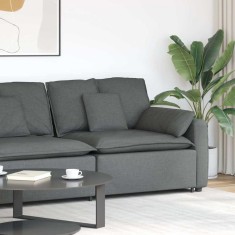 Modul modular capăt pentru cotieră canapea cu perne gri &icirc;nchis