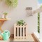 vidaXL Jardinieră grădină design gard, 50x50x50 cm, lemn masiv de pin 832452