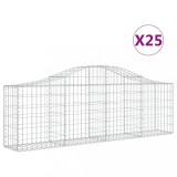 Cumpara ieftin Cosuri gabion arcuite 25 buc, 200x30x60/80 cm, fier galvanizat