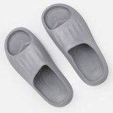 Slapi barbati tip slides, Gri, Cauciuc, 2 buc, CMCLASS
