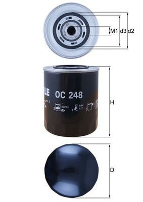 MAHLE OC 248 Filtru ulei foto