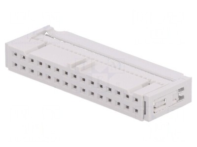 Conector IDC mufă mamă 30 PIN cu presare cablu gri foto