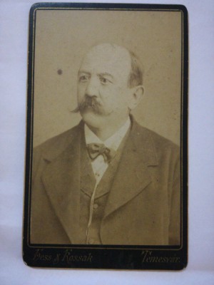 Foto veche carton CDV Hess &amp;amp; Kossak, Timisoara/ Temesvar, barbat foto