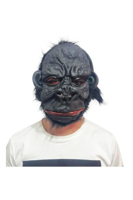 Mască de Halloween cu păr artificial, cauciuc, mărime universală, neagră