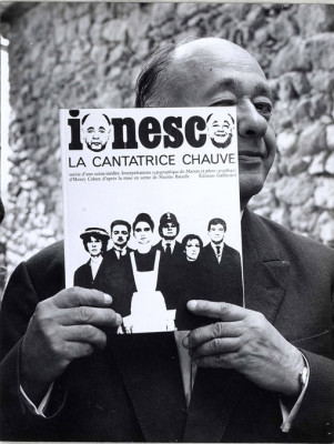 Eugen Ionescu, Cantareata Cheala/Chantatrice Chauve,Ilustr. Massin,semnata,1964 foto