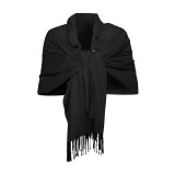 Esarfa tip sal din casmir, negru