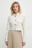 Answear Lab geaca culoarea alb, de tranzitie