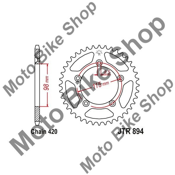 MBS Pinion spate 420 Z46, Cod Produs: JTR89446