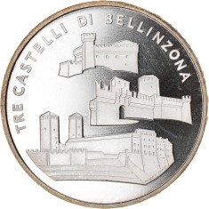Elvetia 20 Francs 2004 (Castles of Bellinzona) Argint 20g/835, 32.8 mm KM-108 UNC !!!