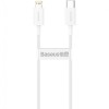Cablu Date si Incarcare USB-C - Lightning Baseus Superior Series, 20W, 0.25m, Alb CATLYS-02, Apple