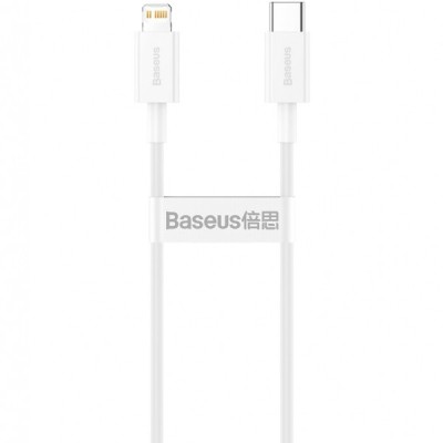 Cablu Date si Incarcare USB-C - Lightning Baseus Superior Series, 20W, 1m, Alb CATLYS-A02 foto