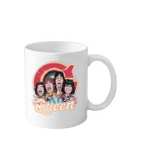 Cana din ceramica haioasa, 330 ml, alba, pentru pasionatii de muzica, Queen