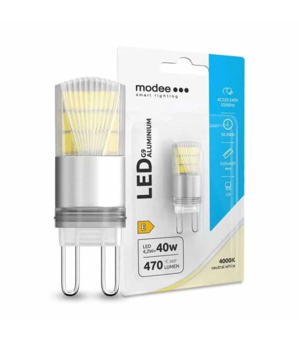 Bec LED G9 4.2W 470lm 4000K lumina naturala Modee ML-G9A4000K4.2WB1