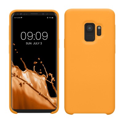 Husa kwmobile pentru Samsung Galaxy S9, Silicon, Portocaliu, 44182.150 foto