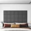 VidaXL Panouri perete 12 buc. gri 30x30 cm piele ecologică 1,08 m&sup2;