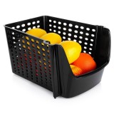 Cosul pentru depozitarea legumelor si fructelor negru, 29&times;21&times;16 cm Handy KitchenServ