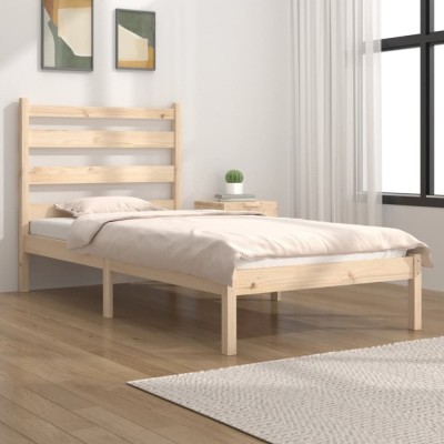 vidaXL Cadru de pat single, 90x190 cm, lemn masiv de pin 3103613 foto