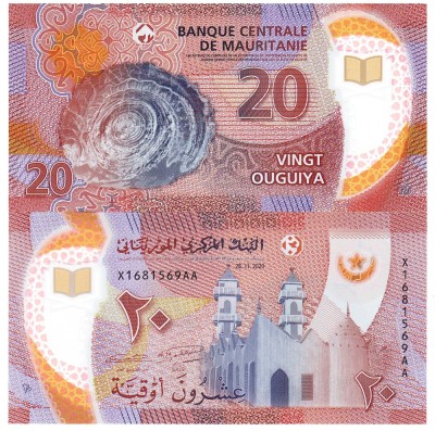 Mauritania 20 Ouguiya 2020 P-22 Polimer UNC foto