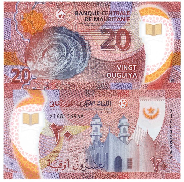 Mauritania 20 Ouguiya 2020 P-22 Polimer UNC