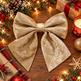 Set 2 fundite decorative din catifea pentru bradul de Craciun,dimensiuni 10x12 cm,material cu textura moale si catifelata,ideale pentru realizarea