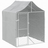 Padoc de exterior cu acoperis argintiu 2x2x2,5m otel galvanizat GartenMobel Dekor, vidaXL