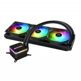 Cooler CPU ENERMAX LIQMAX III, RGB 360 All-In-One, CPU Dual Camera Intel / AMD AM4 Suport 350W + TDP, ARGB PWM, 12 cm, Negru