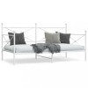VidaXL Pat de zi fără saltea Alb 107x203 cm Oțel