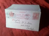Carte Postala - Scrisoare circulat 1914 Bucuresti - Constanta, catre Dr I Dona , Timbru fix 10bani Ferdinand