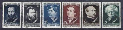 Romania 1958 - Lp 452, Scriitori romani, serie - MNH*** foto