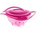 Bol multifunctional cu capac si rotire 360 grade babyjem amazing bowl (culoare: roz)