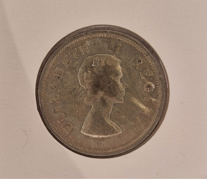 South Africa, Africa de Sud, 2 Shillings, 1954, KM#50, Argint,Elizabeth II