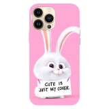 Husa compatibila cu Apple iPhone 11 Pro, Viceversa, model Cute is just my cover pink edition The Secret Life of Pets, Silicon, TPU, Transparent, Carcasa