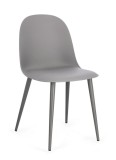Set 4 scaune gri Ella 45x51.5x80.5h