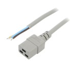 Cablu IEC C19 mamă 3x1,5mm2 3m gri 16A 250V PVC