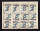 Cumpara ieftin ✅RO 2008 LP 1798 &quot;Summitul NATO Bucuresti &quot; machetator O. Penda , bloc 4x3 , cu 4 tete-beche , cota 87.60 Lei ( nominal 72 Lei ) , MNH