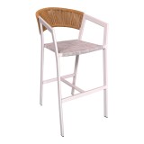 Cumpara ieftin Scaun de bar de grădină Phoenix Alb 53x58x103 cm