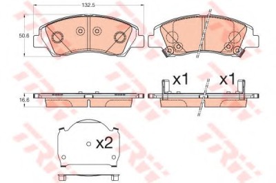 Set placute frana,frana disc HYUNDAI i10 (IA) (2013 - 2016) TRW GDB3618 foto