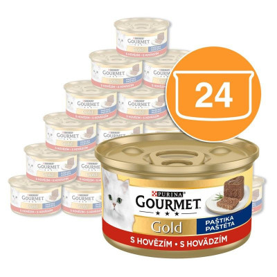 Conservă Gourmet GOLD - pateu cu vită, 24 x 85g foto