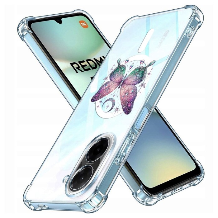 Husa antisoc pentru xiaomi redmi a5 4g (standard) - airbag magsafe, 4 col&Egrave;uri ranforsate, c24 - butterflies