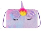 Geanta Copii Pufoasa Unicorn Multicolor, Plus, 20.5x12.5cm - Cadou Fete, Accesorii Moda