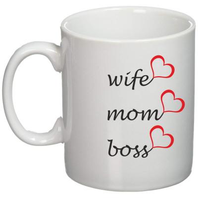 Cana personalizata Wife mom boss foto