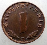 2.527 GERMANIA WWII 1 REICHSPFENNIG 1939 D, Europa, Bronz