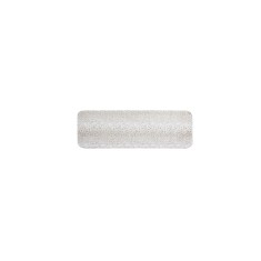 Covoras Decorativ din Imitatie de Blana Gri cu Dots Bej 150x50cm