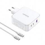 Cumpara ieftin Incarcator Retea Cu Cablu USB-C UGREEN CD289, 140W, 5A, 1 x USB-A - 2 x USB-C, Alb