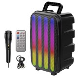 Boxa portabila cu microfon ZQS8155, 45W PMPO, BT/USB/FM, 3600mAh